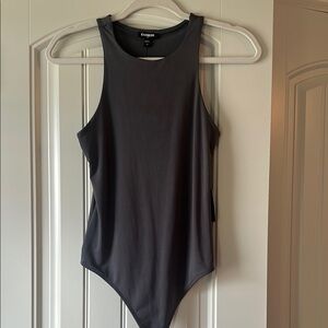 Express Grey Charcoal Bodysuit